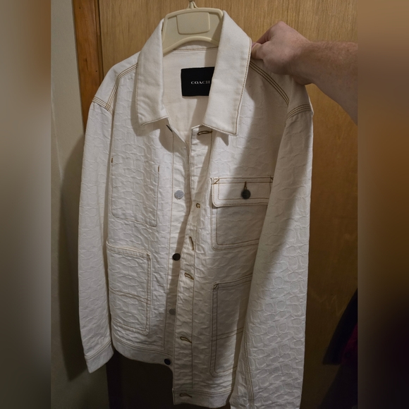 Coach Denim Jacket White